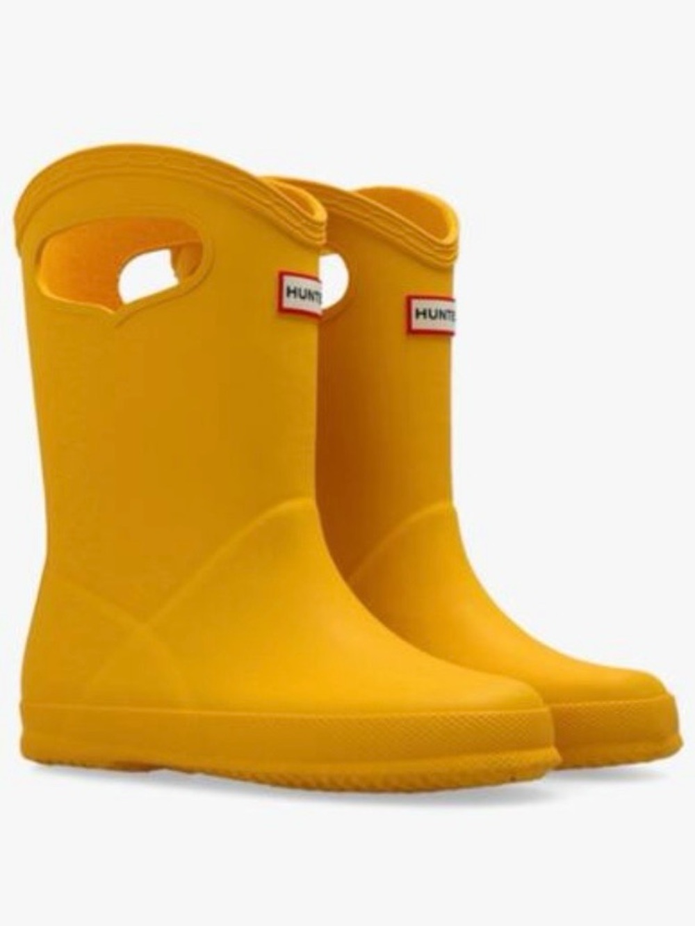 Hunter Kids First Classic Grab Handle Wellington Boots Yellow size-UK 7 US 8B 9G